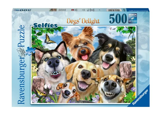 Puzzel Vrolijke honden  legpuzzel  500 stukjes