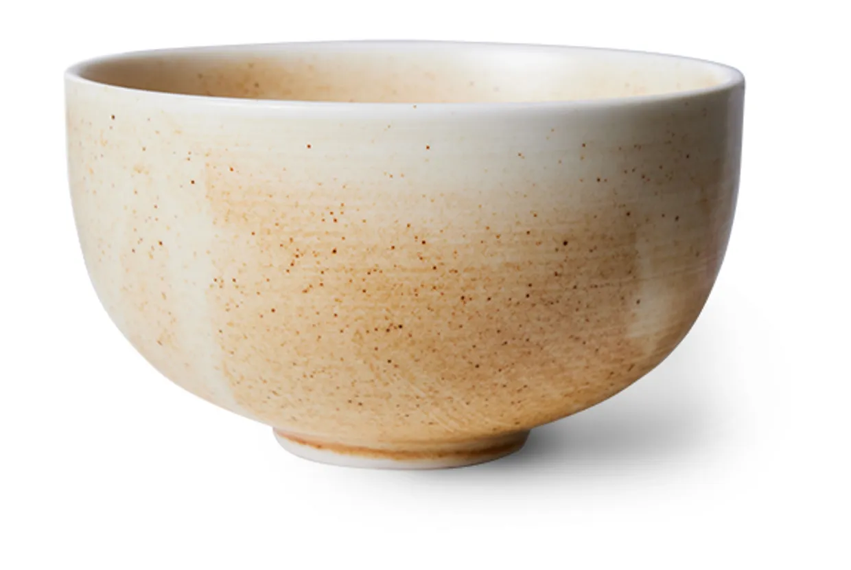 Chef ceramics: bowl, rustic cream/brown