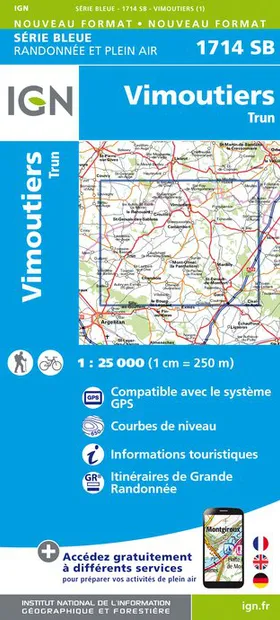 Wandelkaart - Topografische kaart 1714SB Vimoutiers - Trun | IGN - Ins