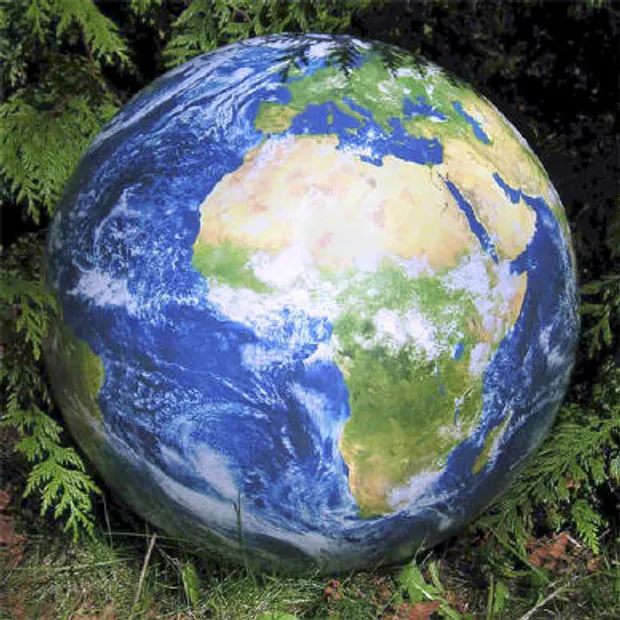 Opblaasbare wereldbol - globe Aarde - Satellietbeeld 30cm | ITMB