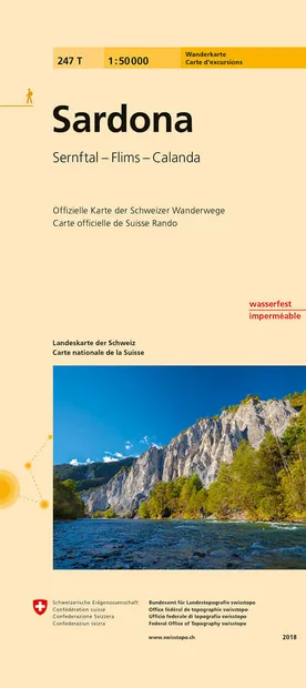 Wandelkaart 247T Sardona | Swisstopo