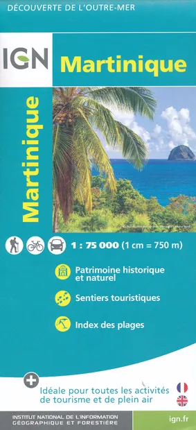 Wandelkaart - Fietskaart Martinique | IGN - Institut Géographique Nati