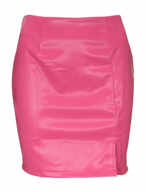 Leather skirt pink