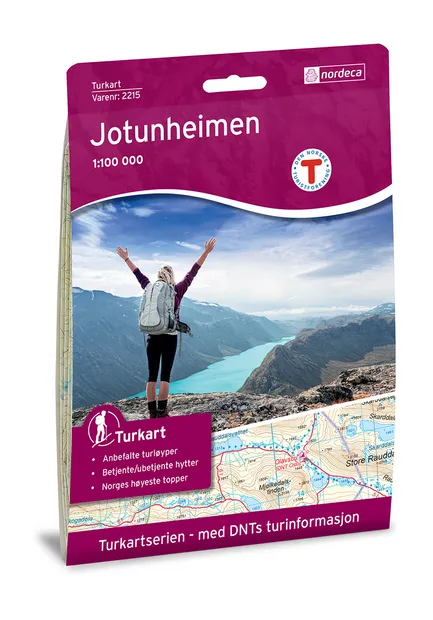 Wandelkaart 2215 Turkart Jotunheimen | Nordeca