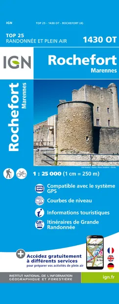 Wandelkaart - Topografische kaart 1430OT Rochefort - Marennes | IGN -