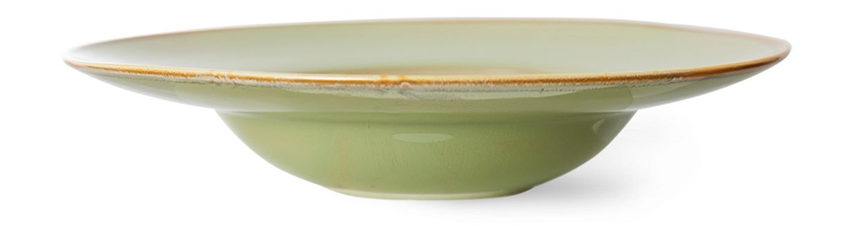 Chef ceramics: pasta plate, moss green