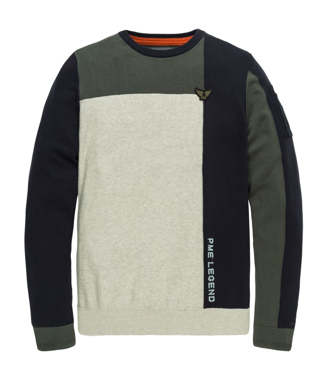Crewneck Cotton Colorblock
