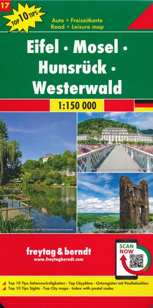 Wegenkaart - landkaart 17 Eifel - Mosel - Hunsruck - Westerwald | Frey