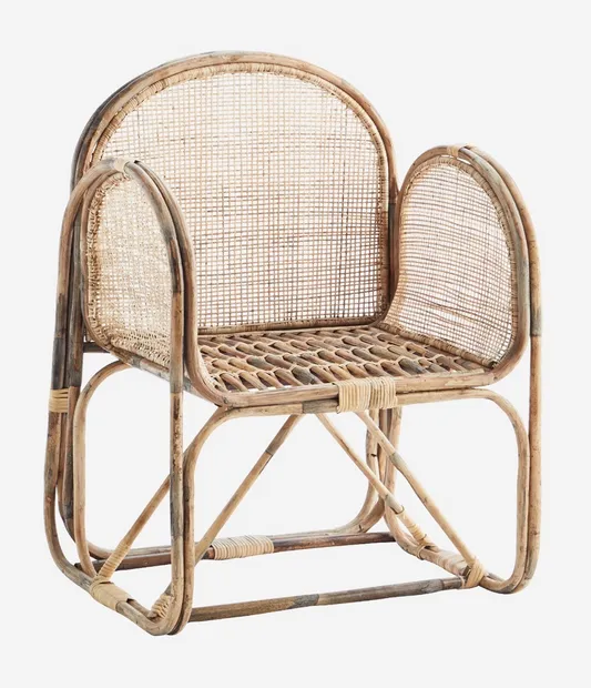 Bamboo Cane Chair Natural Webbing 60x62x84cm