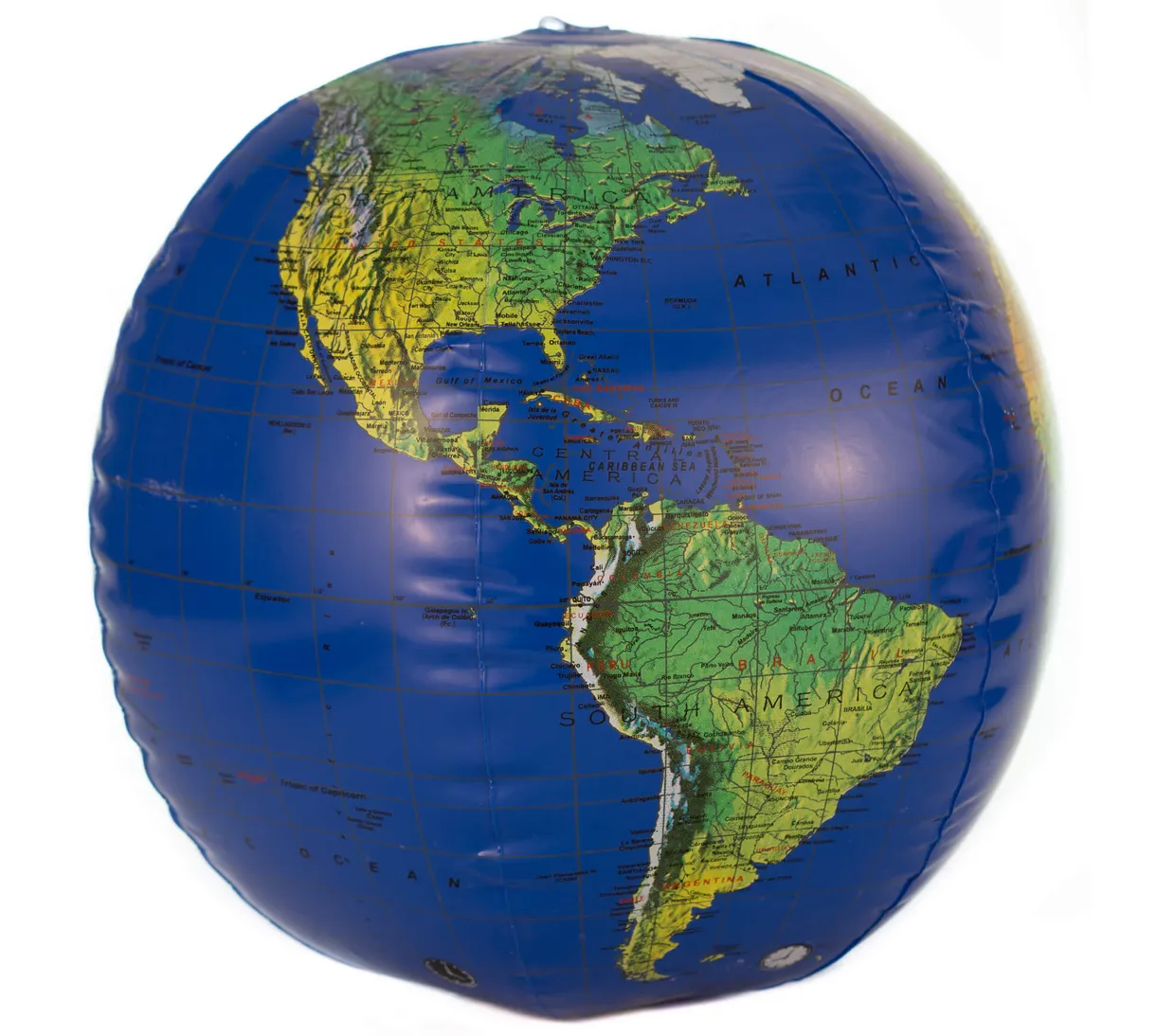 Opblaasbare wereldbol - globe Aarde natuurkundig 40cm | The Globe Comp