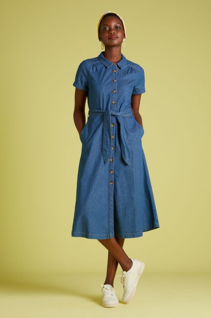 Olive dress chambray
