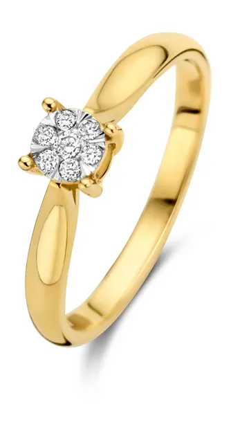 De la Paix Hanaé 14 karaat gouden ring | diamant 0.08 ct | IBD330007-52