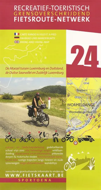 Fietskaart 24 Fietsroute-Netwerk  de Moezel tussen Luxemburg en Duitsl