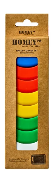 Rubber HACCP hoekjes voor snijplank FIBR, 5x4st