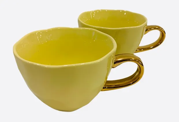 Good Morning Cup Raffia Yellow
