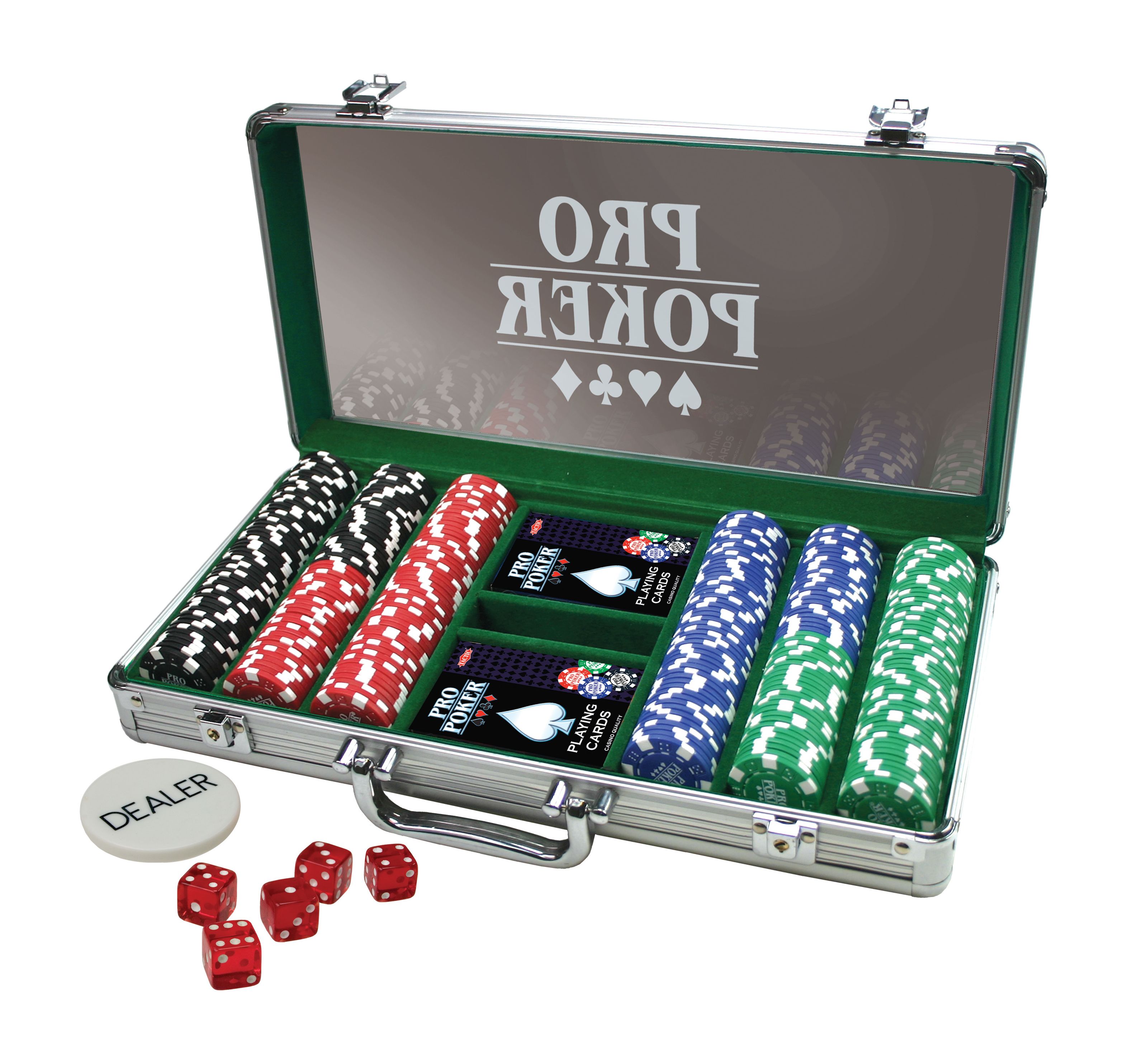 kaart getrouwd acre Pro Poker Set Case 300 chips 11.5 gram - Tactic - | Warenhuis Groningen