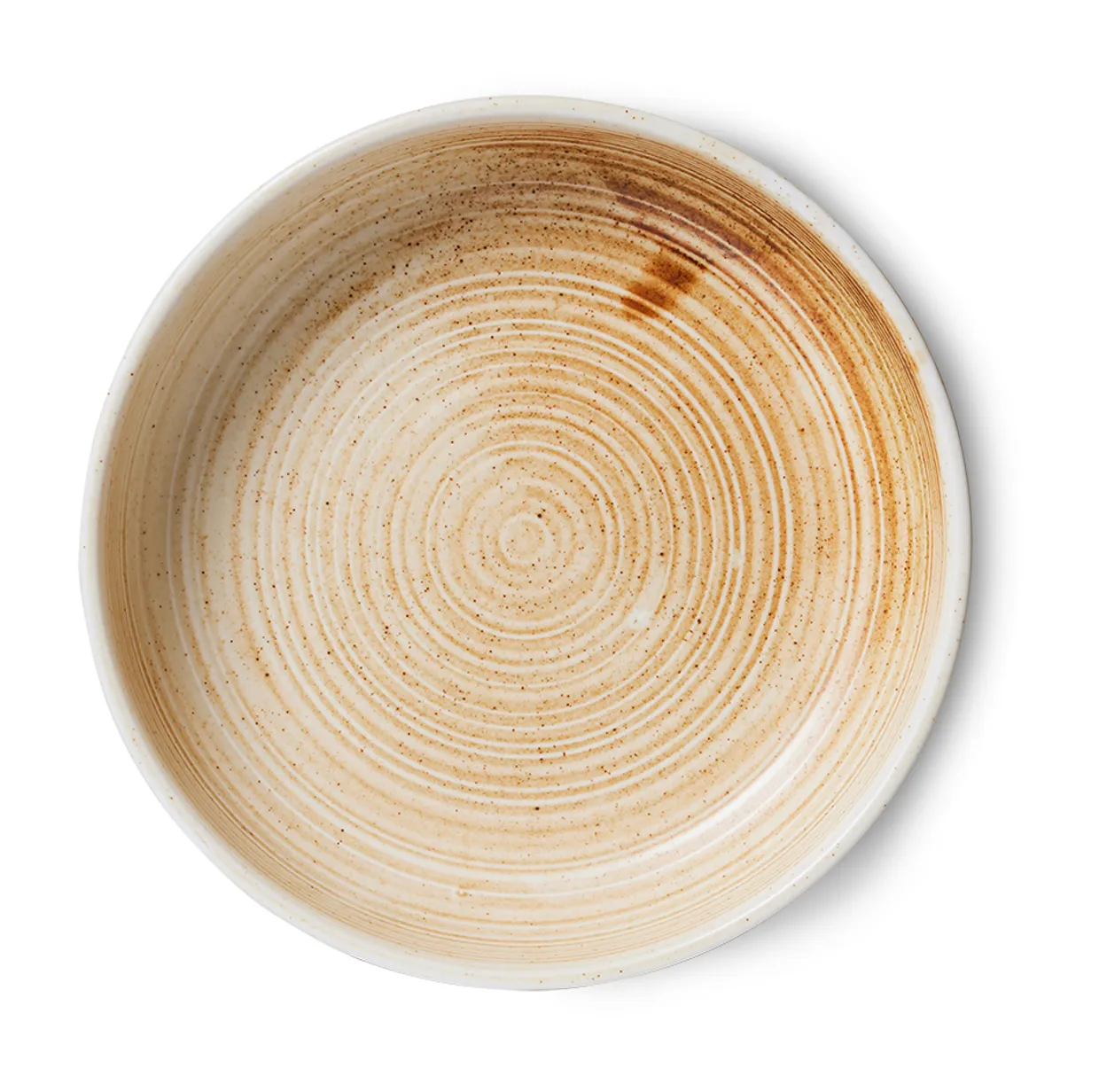 Chef ceramics: deep plate L, rustic cream/brown
