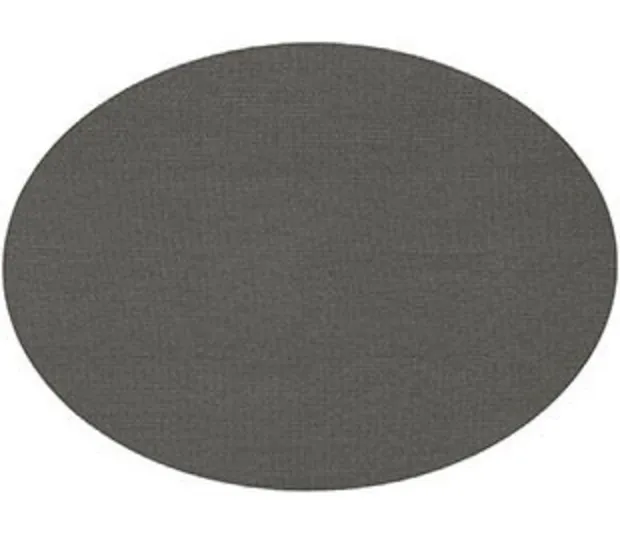 Placemat canvaslook ovaal grijs - 45 x 30 cm