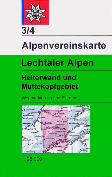 Wandelkaart 03/4 Alpenvereinskarte Lechtaler Alpen | Alpenverein