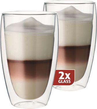 Dubbelwandige latte glazen 2 stuks