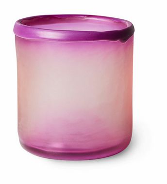 Glass tea light holder, purple