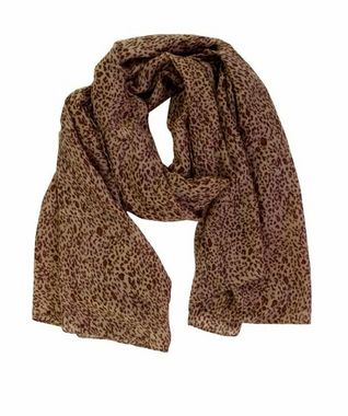 Leopard scarf tan