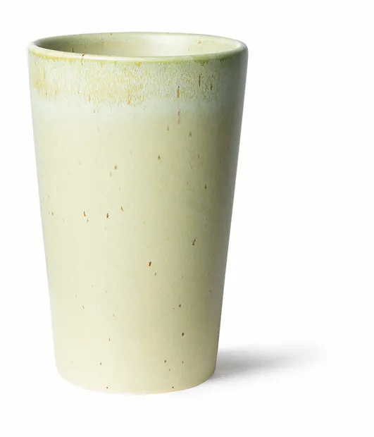 70s ceramics: tea mug, pistachio