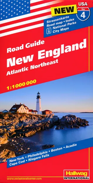 Wegenkaart - landkaart 04 New England & Atlantic Noordoost USA | Hallw