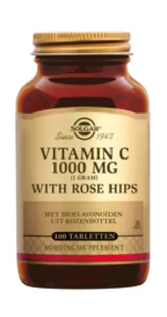 Vitamine c with rose hips 1000mg 100 tabletten