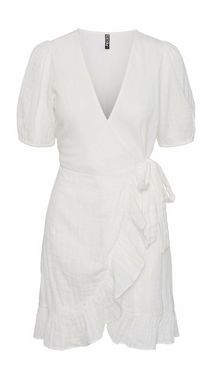 Stina linen wrap dress white