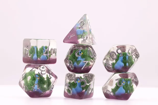 Vibrant Peacock RPG Dobbelsteen Set