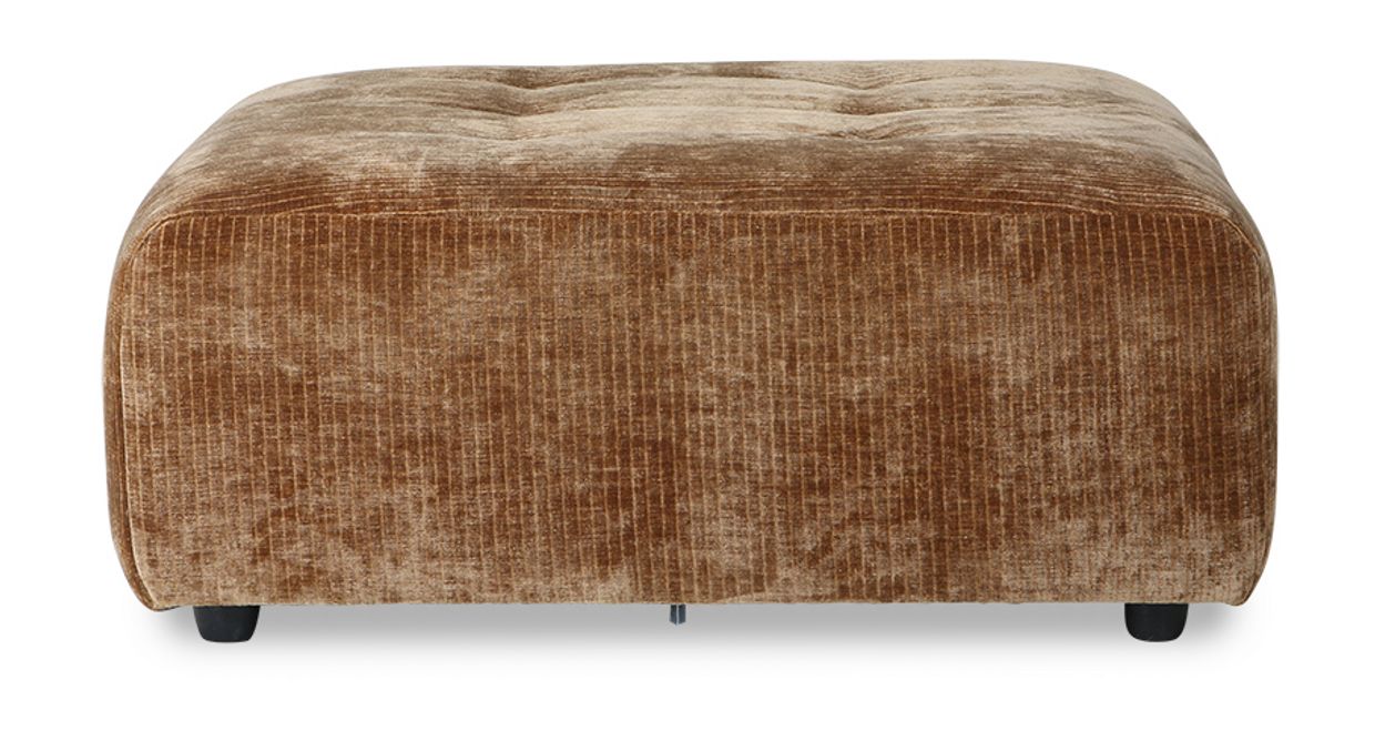 Vint couch: element hocker, corduroy velvet, aged gold