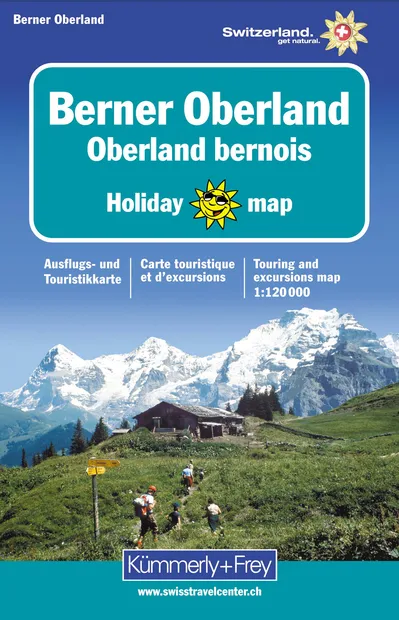Fietskaart - Wegenkaart - landkaart 1 Holiday Map Berner Oberland | Kü