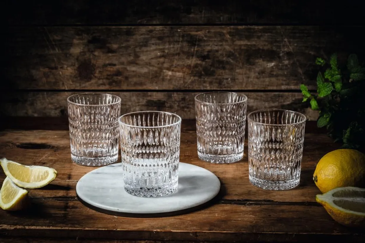 Whiskyglas set van 4 Ethno