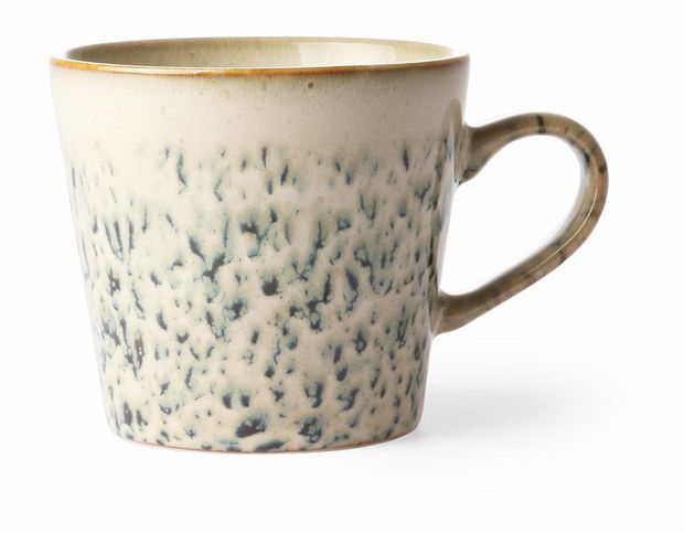 70s ceramics: cappuccino mug, hail