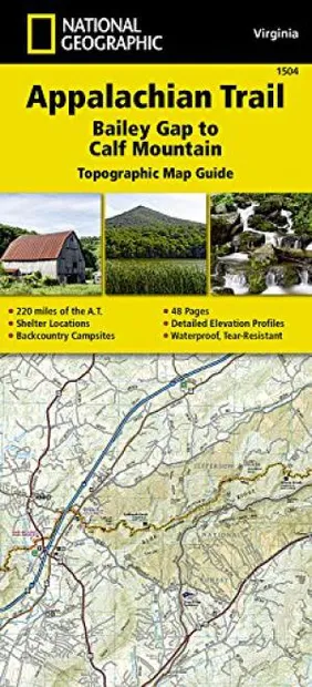Wandelgids 1504 Topographic Map Guide Appalachian Trail – Bailey Gap t