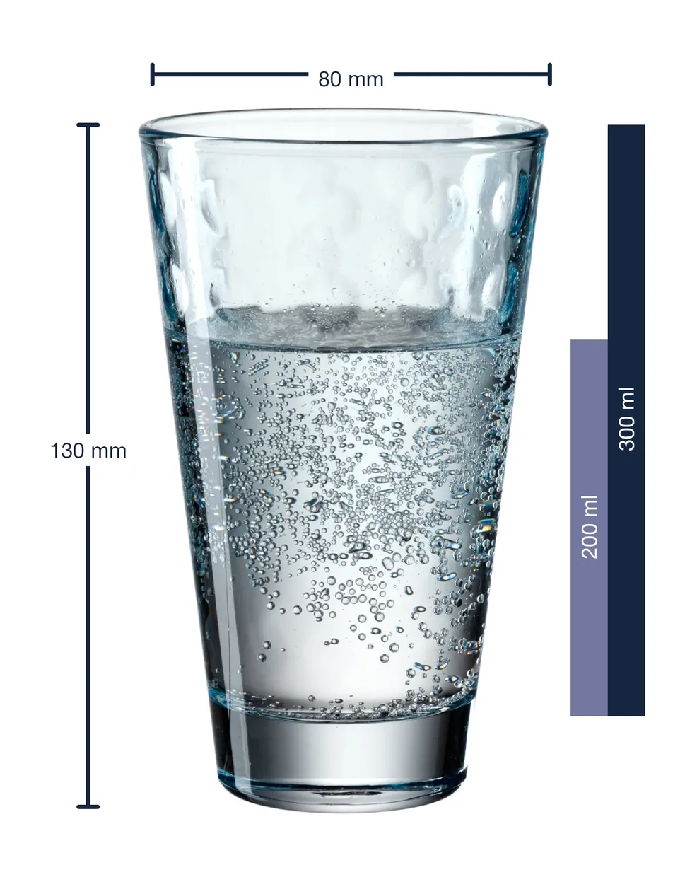 Longdrinkglas pastel licht blauw 300ml - Optic