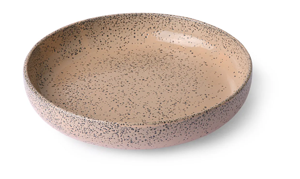 Gradient ceramics: deep plate taupe (set of 2)