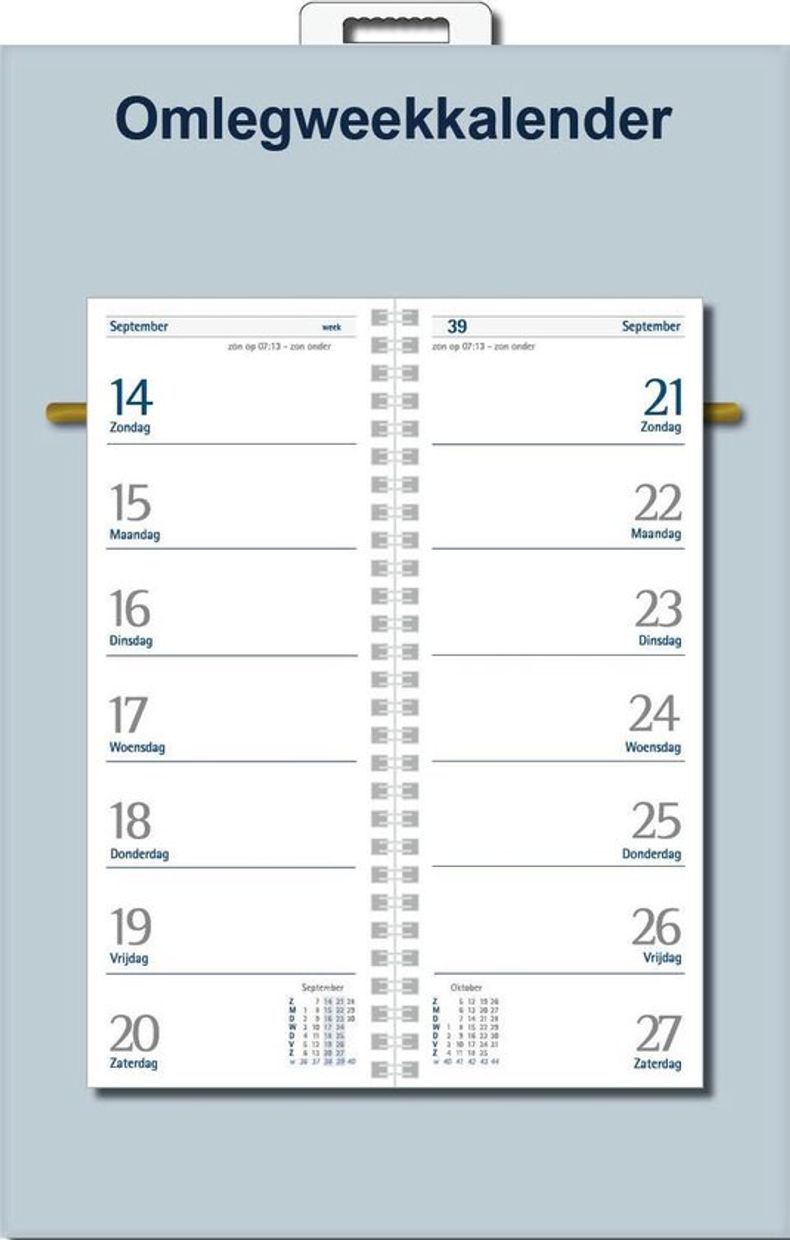 Kalender 2021 met schild