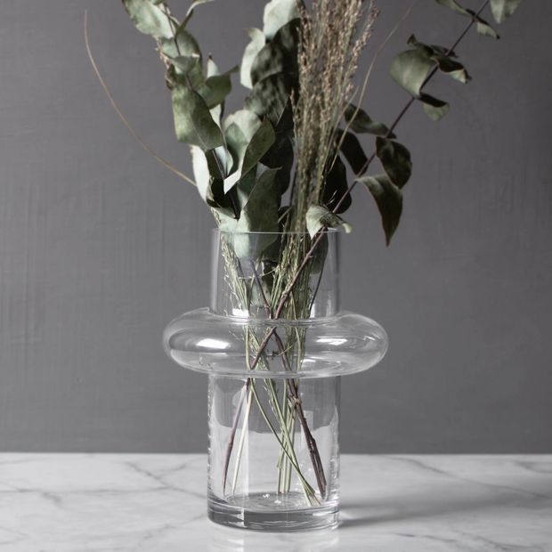 Store Vase Clear Small Glass 16x16x20