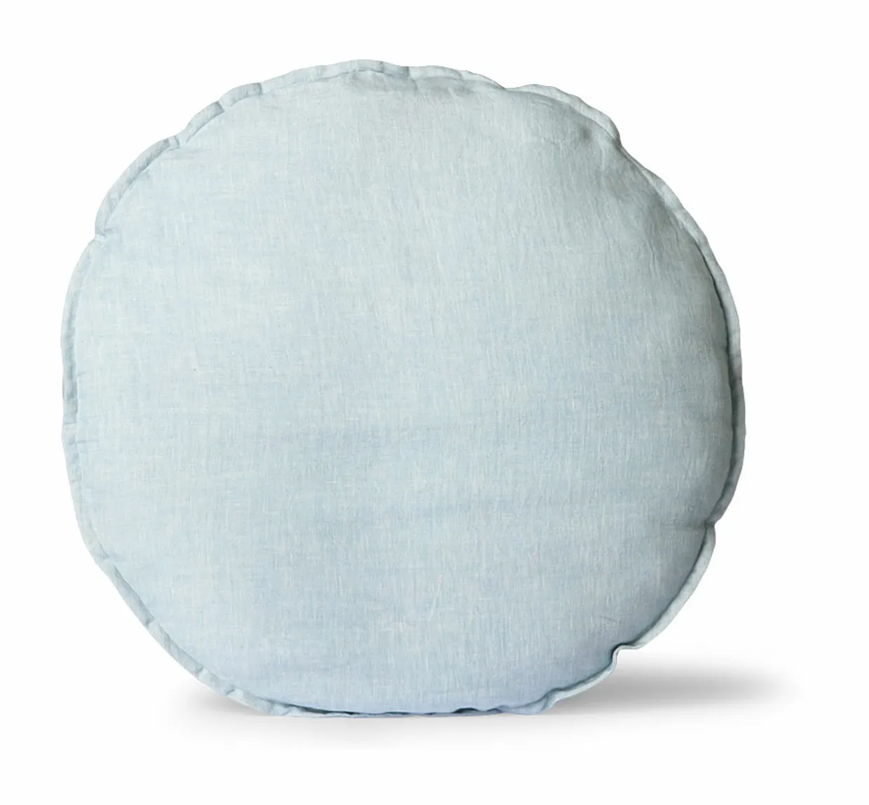 Linen seat cushion round ice blue (ø60)