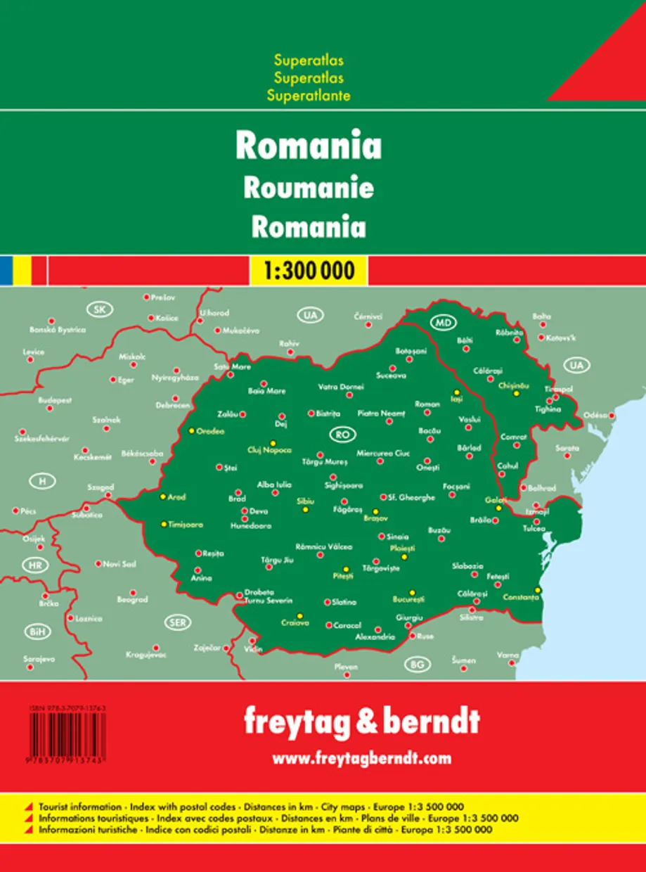 Roemenië & Moldavië Wegenatlas F&B