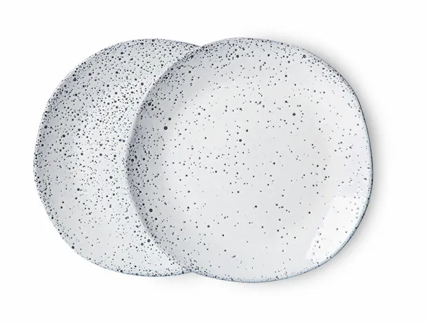Gradient ceramics: dessert plate cream (set of 2)