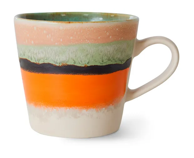 70s ceramics: cappuccino mug, burst