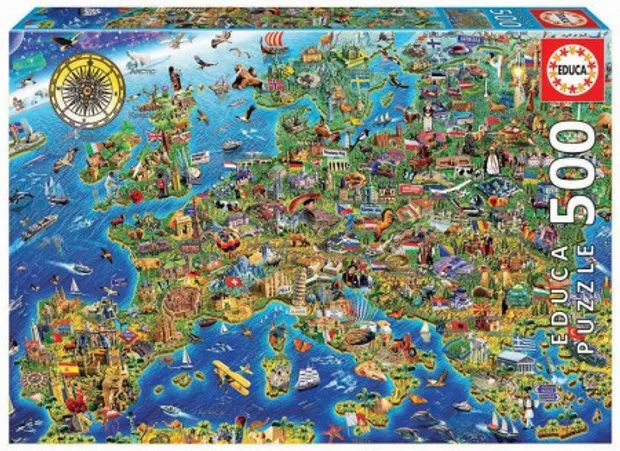 Crazy European Map - Puzzel