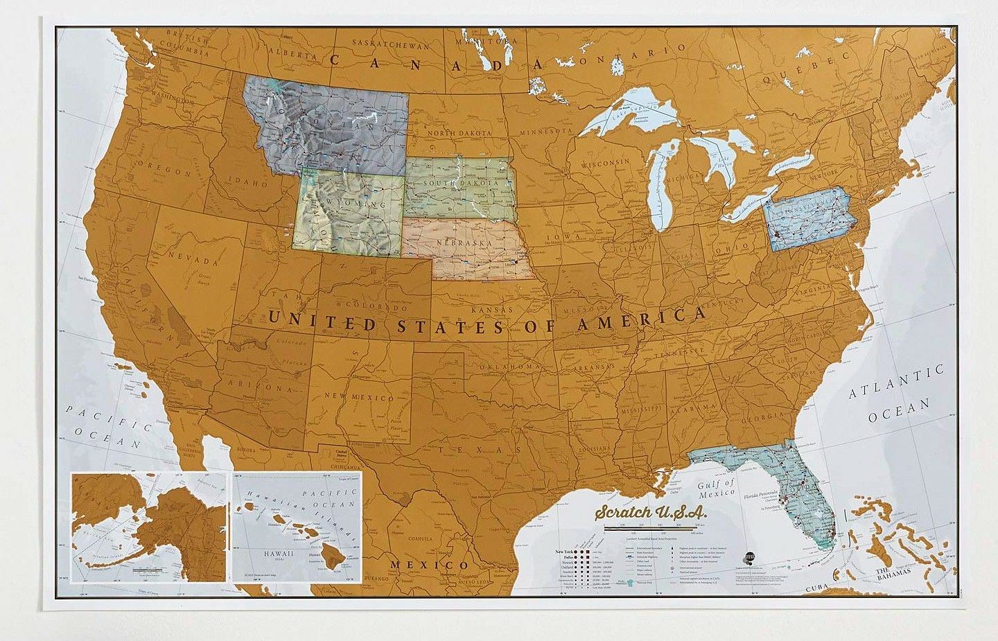 De layout Natura Preek Scratch Map USA - Verenigde Staten Amerika | Maps International - - |  Warenhuis Groningen