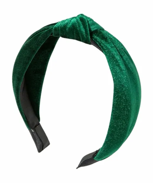 Haarband velvet knoop groen Groen