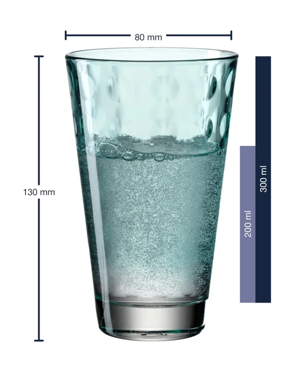 Longdrinkglas pastel mint 300ml - Optic