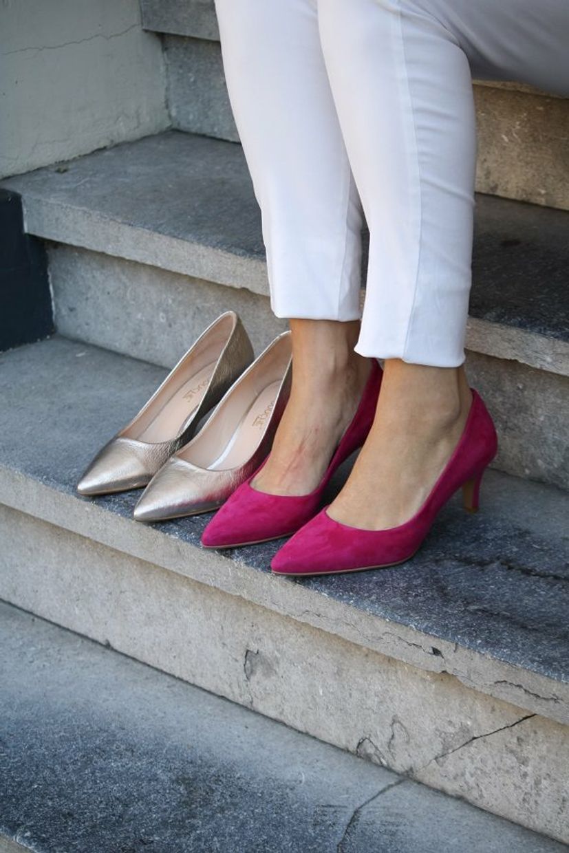 Babouche pumps fuchsia