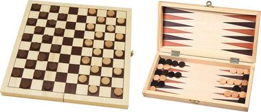 Dam- en backgammon klapcassette